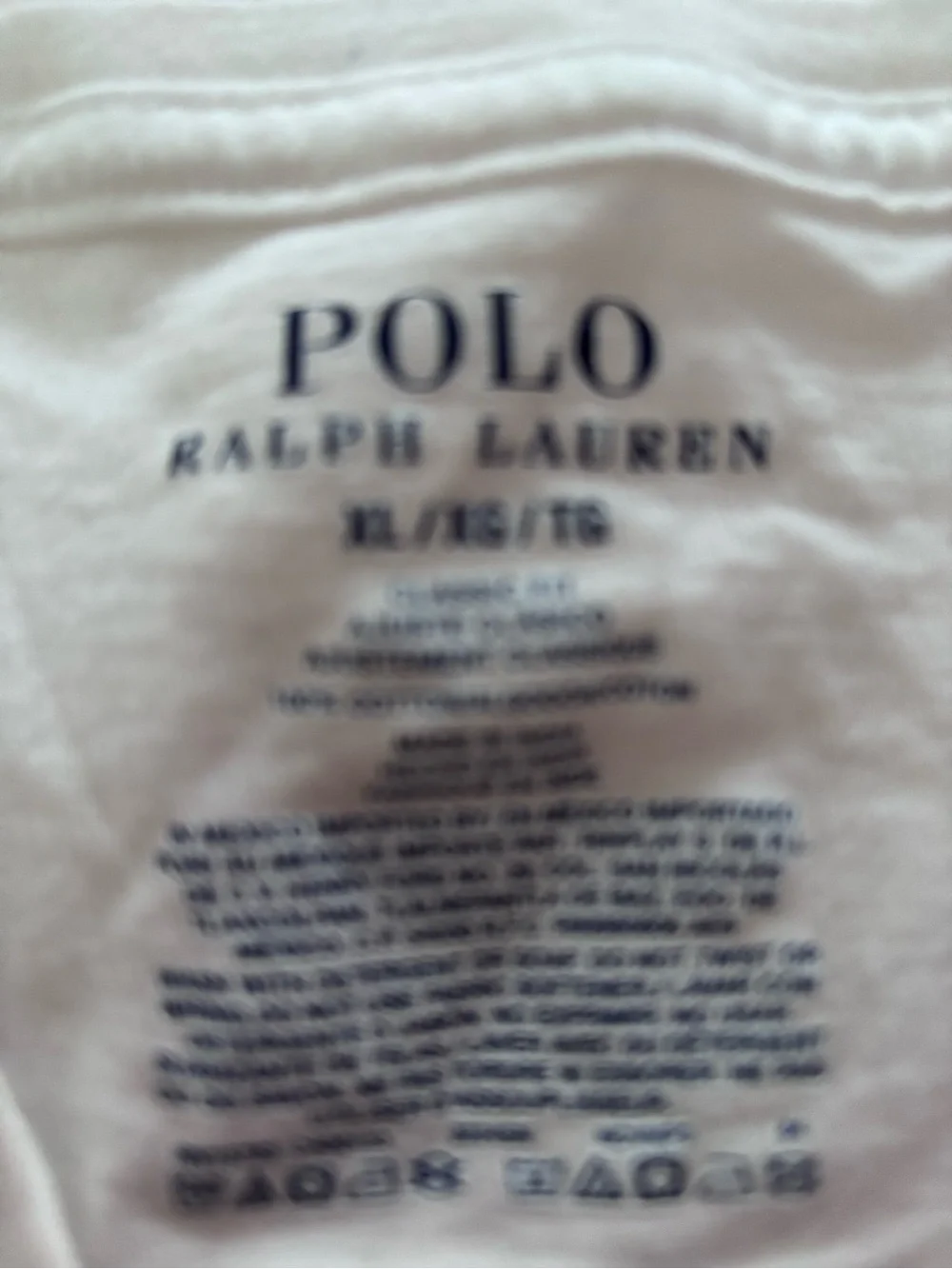 Polo by Ralph Lauren White T-shirt with embroidered polo on hem